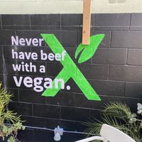 Outdoor seating   at Vegan Popup By XMarket in Venice
