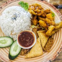 Rice set, good at No Meat Recipe Bakerway Cafe in Skudai