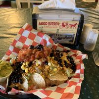 Vegan nachos! at Amigo Daily Burrito  in Mackinac Island