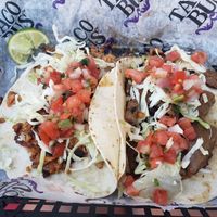 Plant fare and vegan "steak" tacos at Taco Bus in Clearwater
