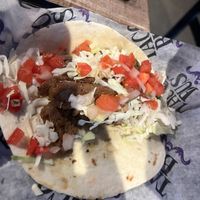 Taco vegan steak and violife cheese   at Taco Bus in Clearwater