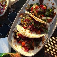 Vegan tacos with alllllll the dill at Southside Parlor in Seoul