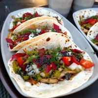 tacos... mushroom and dill 🙁 at Southside Parlor in Seoul