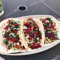 This is vegan taco! 3 pcs for KRW12,000. Delicious Delicious!!! 너무 맛있는 비건 타코😄 at Southside Parlor in Seoul