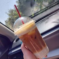 Iced latte at Meraki Market Cafe in Paphos