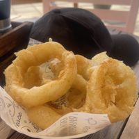 Side of onion rings  at Meraki Market Cafe in Paphos