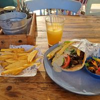 Gyros with extra Fries at Meraki Market Cafe in Paphos