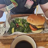 Quinoa burger at Meraki Market Cafe in Paphos