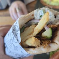Jackfruit Gyros at Meraki Market Cafe in Paphos
