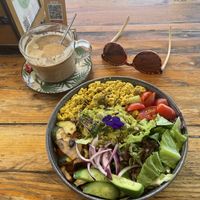 scrambled tofu bowl  at Meraki Market Cafe in Paphos