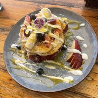 bavarian creamy pancakes  at Meraki Market Cafe in Paphos