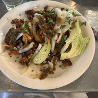 Soyrizo and potato brunch menu item. So good!  at DownTown Public in Murrieta