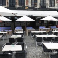front terrace at Cafe Manger in Leuven