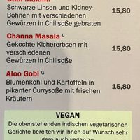 vegane indische Gerichte   at Zum Hopfengarten in Hanau