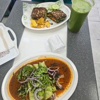 Vegan enchiladas and paninis! at MEX - La Buena Tierra - T1 in Mexico City