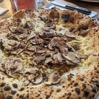 Mushroom with vegan mozzarella at Crust Bros in South East London