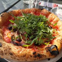 Self created vegan pizza at Crust Bros in South East London