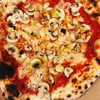 Vegan margarita with mushrooms  at Crust Bros in South East London