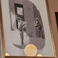 Wall art at Little Wing Pizzeria in Belfast