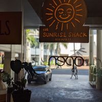 From the inside looking out at The Sunrise Shack - Honolulu in Honolulu