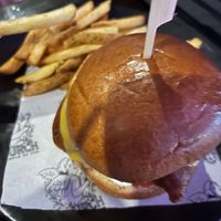 Vegan  chicken burger  at Church - Temple of Fun in Sheffield