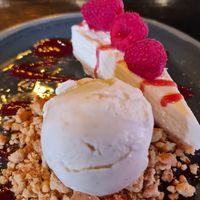 Raspberry cheesecake 😋 at Church - Temple of Fun in Sheffield