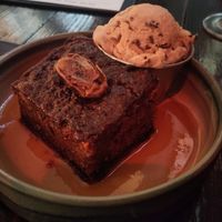Sticky toffee pudding with peanut butter ice cream at Church - Temple of Fun in Sheffield