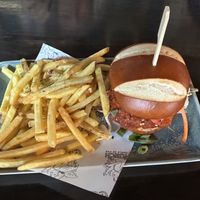 Vegan Buffalo Burger (Tofu Patty)  at Church - Temple of Fun in Sheffield