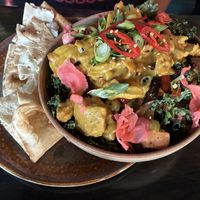 Vegan Satay Chicken Salad Bowl  at Church - Temple of Fun in Sheffield