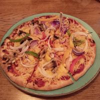 Vegan Supreme Pizza at Wolfies Wine Bar in Skegness