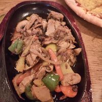 Fajita sizzling plate at Wolfies Wine Bar in Skegness