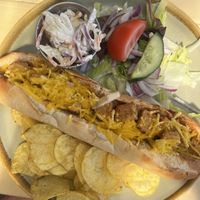 Cajun chicken baguette  at Wolfies Wine Bar in Skegness