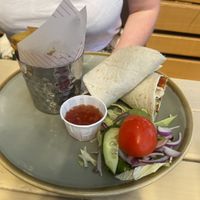 Halloumi wrap   at Wolfies Wine Bar in Skegness
