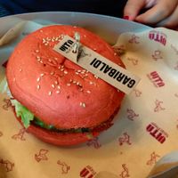 Garibaldi with pesto and vegan cheese  at Vita Italian Burger in Milan