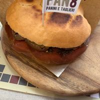 Vegan panini at Pan8 in Bologna