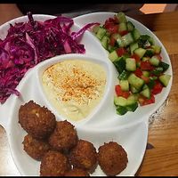 No meat sold at this establishment and they are especially vegan and vegetarian friendly. at Sabra Cafe in Jacksonville