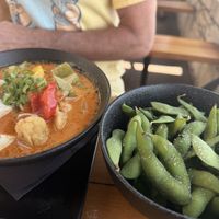 Red curry with extra tofu   at Silk in Korcula