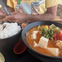 Red curry with extra tofu  at Silk in Korcula