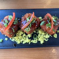 Sweet and spicy tofu   at Silk in Korcula