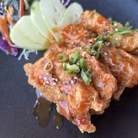 Crispy aubergine  at Silk in Korcula