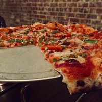 Escobar pizza (vegan) at Argosy in Atlanta