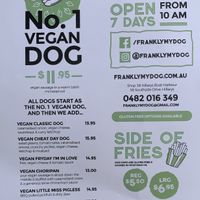 Menu - Jan 2020 at Frankly My Dog - Food Stall in Hillarys