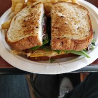 Breakfast sandwich at TNK Vegan Cafe in Modesto