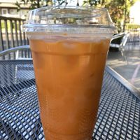 Thai Iced Tea - DELICIOUS! at TNK Vegan Cafe in Modesto