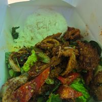 Lemongrass chicken at TNK Vegan Cafe in Modesto