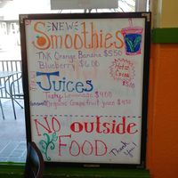 Drinks at TNK Vegan Cafe in Modesto