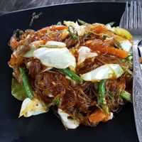 Glass noodles with vegetables at Wadee in Hpa-an