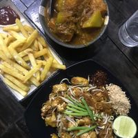 Pad Thai and pumpkin curry  at Wadee in Hpa-an