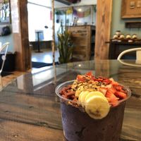 Highly recommend. This is the Purple Rain smoothie bowl. Great vegan bakery sweets too   at Bodhi Tree Juice Co in Grand Haven