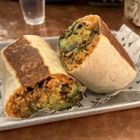 Burrito with Brussels sprouts   at Tacoria in Princeton